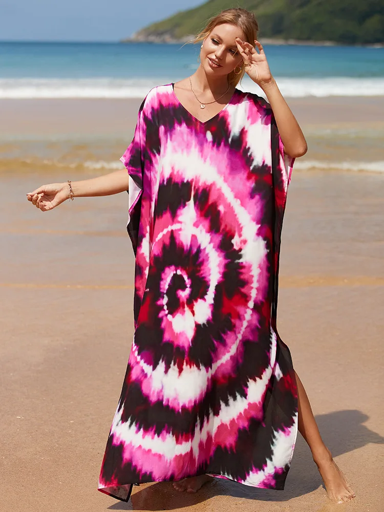 ZaisuiFun Kaftan Mujer Playa Vestido Verano Largo Talla Grande Caftán  Bohemia Playeros Bikini Cover Up