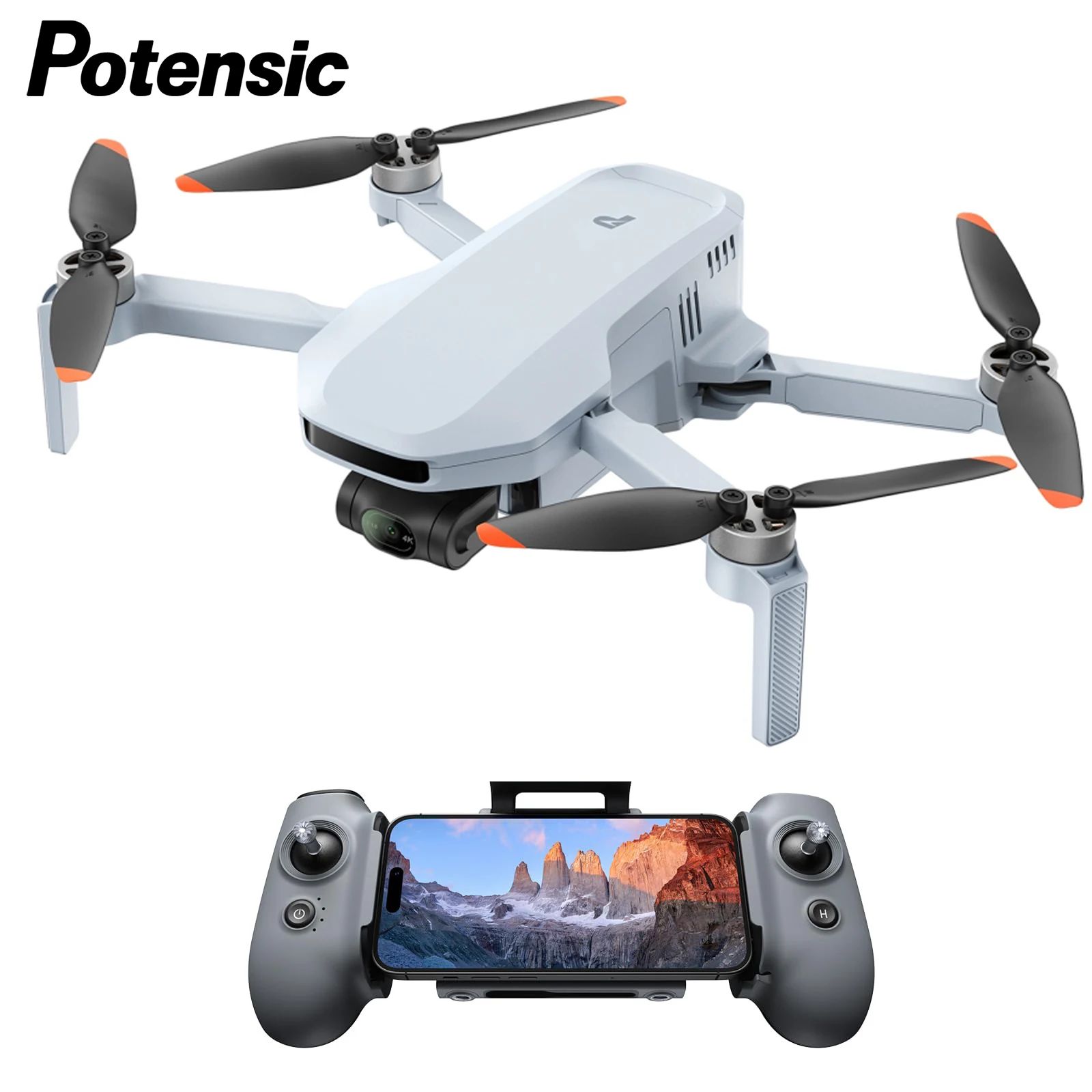 Drone Potensic ATOM 2 Profissional 8K Abaixo de 249g Mini Drone GPS Alcance Máx. 10KM Vídeo 4K Rastreamento AI de 3 Eixos Gravação Vertical 2.7K