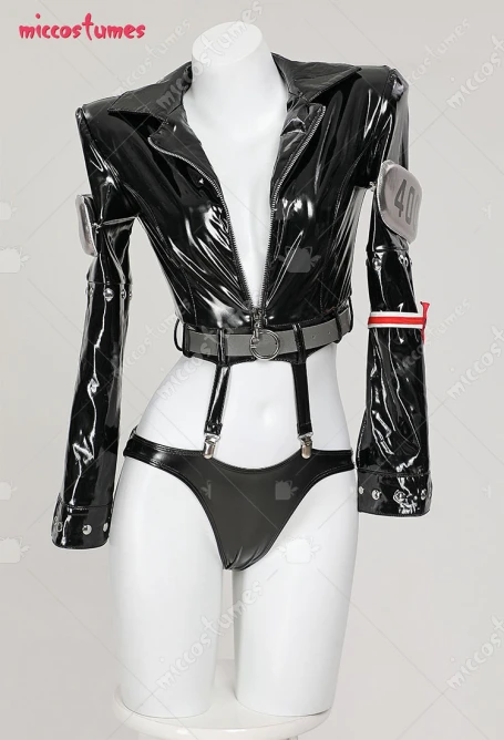 Damen Egghead Robin Cosplay Kostüm Kurze Jacke und Panty mit Handschuhen Socken 7