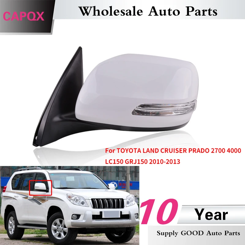 Capqx Auto Electric Folding Side Rearview Mirror With Led For Toyota