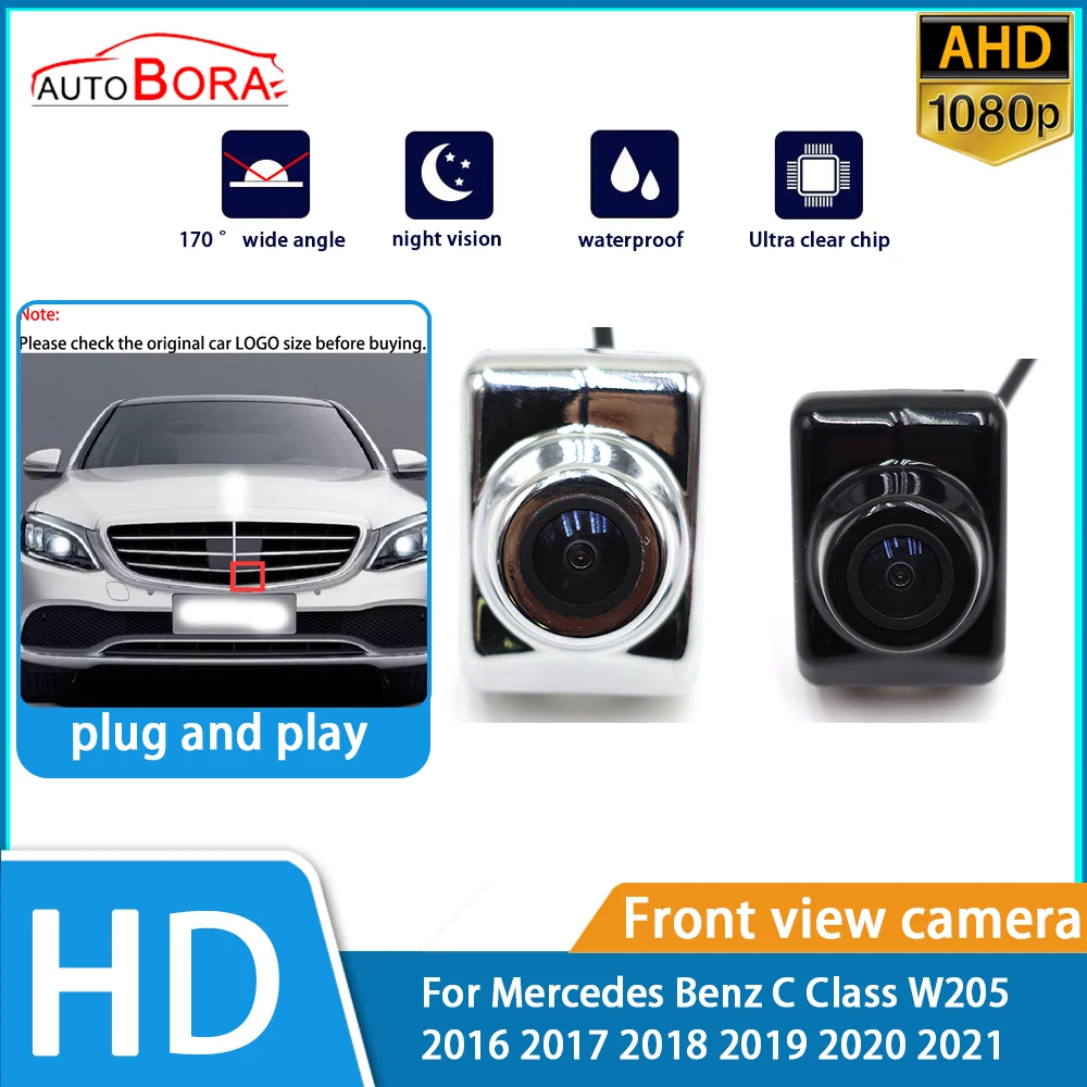 

AutoBora Clear Night Vision LOGO Parking Front View Camera For Mercedes Benz C Class W205 2016 2017 2018 2019 2020 2021