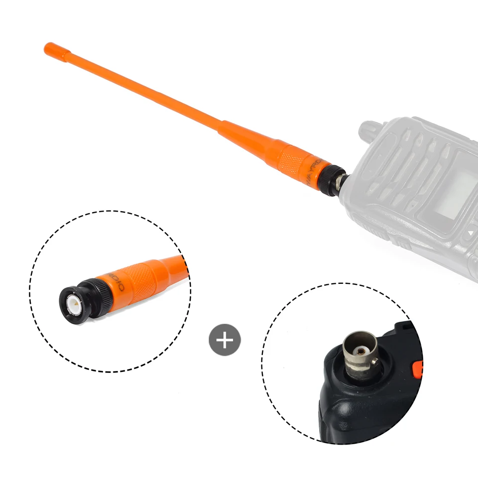 Antenne Talkie-walkie Double Bande BNC VHF UHF Souple HT 144
