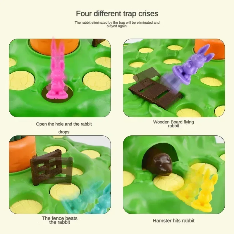 Rabbit trap, children's two player battle toy board game for boys and girls to enhance intelligence and pass levels popular game 4