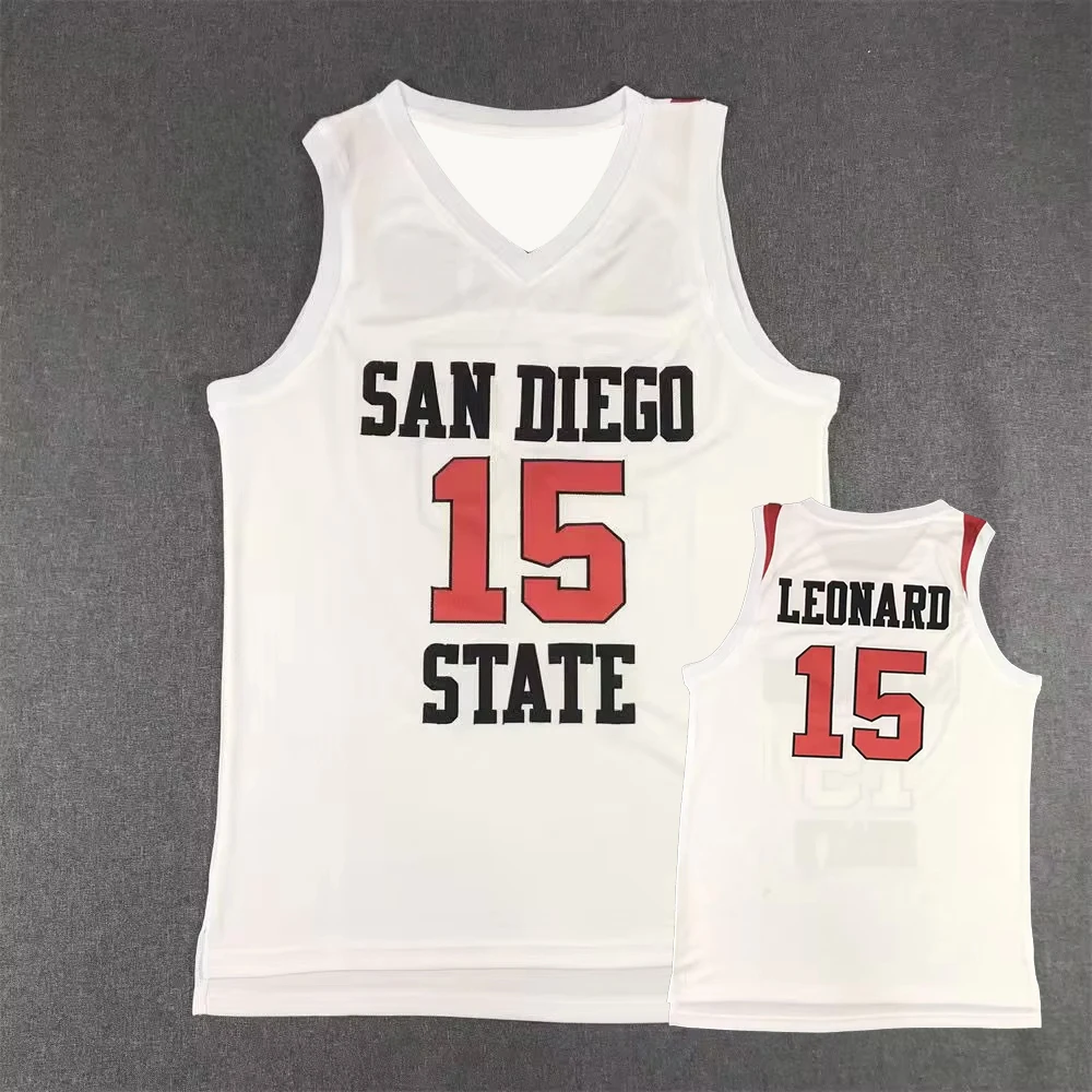 Men Basketball Jersey NCAA San Diego State University Leonard No.15