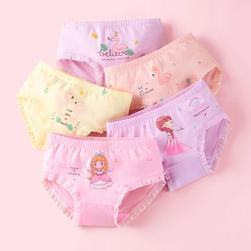 12pcs/Lot Girl Lace Briefs Quality Cotton Soft Underwear Size 3T-10T  Children Underpants Healthy Breathable Kids Brief Boxers - AliExpress