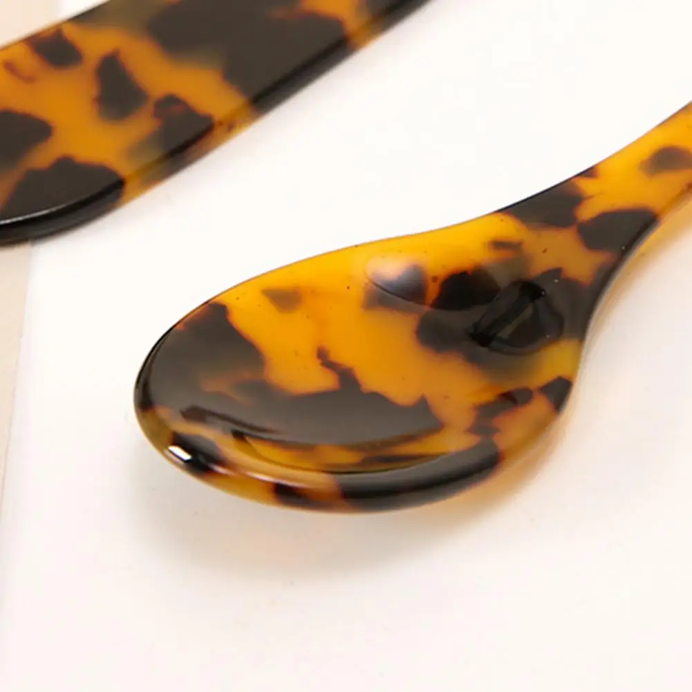 Colorful Acrylic Ice Cream Spoon Coffee Caviar Spoon Stirring Spoons Dessert Cake Knife Teaspoon Crafts Kitchen Tool Tableware glass dessert spoon
