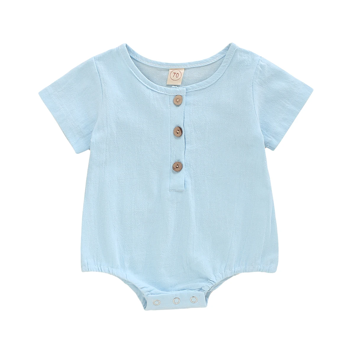 

Cotton Linen Crew neck 1 Piece Short Sleeve Unisex Summer