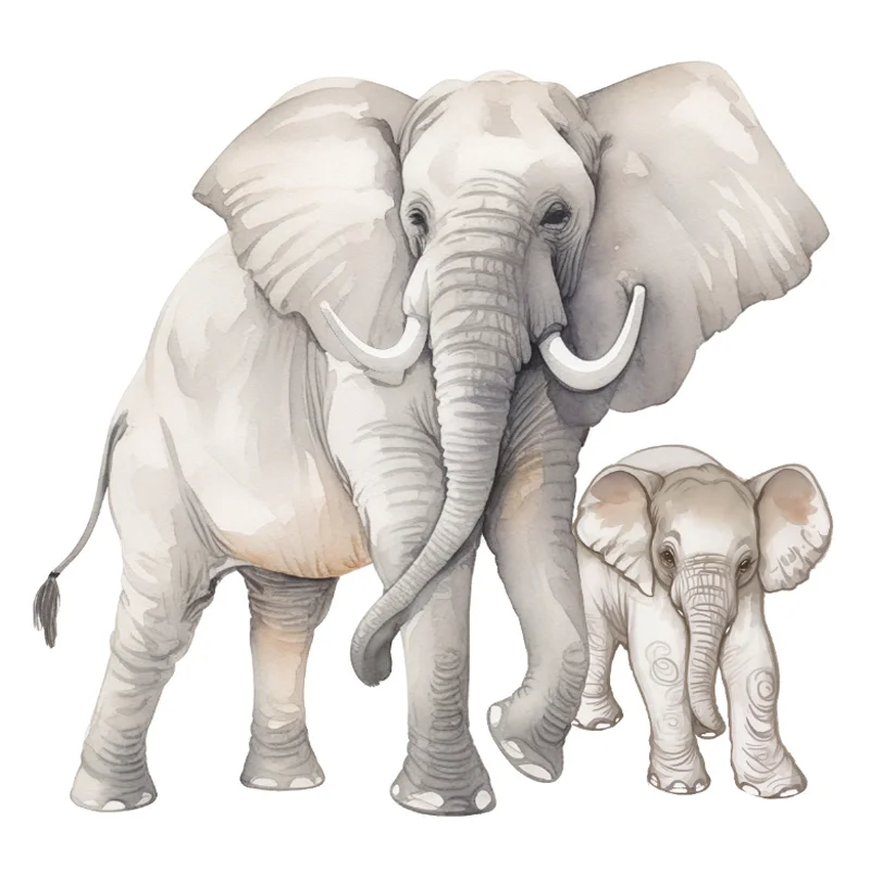

Cartoon Animal Elephant Wall Stickers Children's Room Kindergarten Bedroom Home Decoration Self Adhesive Waterproof Antifoulin