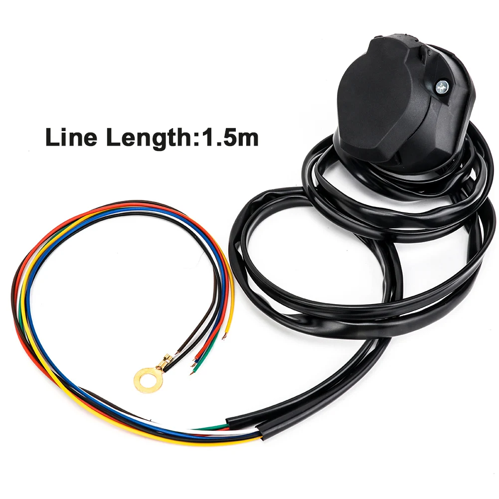 Car Parts TIROL New 7 Pin Trailer Socket Cable 1.5M Wire for Car Trailer Wiring Connector