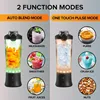 Portable Personal Blender for Smoothies and Shakes with 6 Blades Type-C USB Rechargeable Mini Blenders Leakproof Travel Lid 5