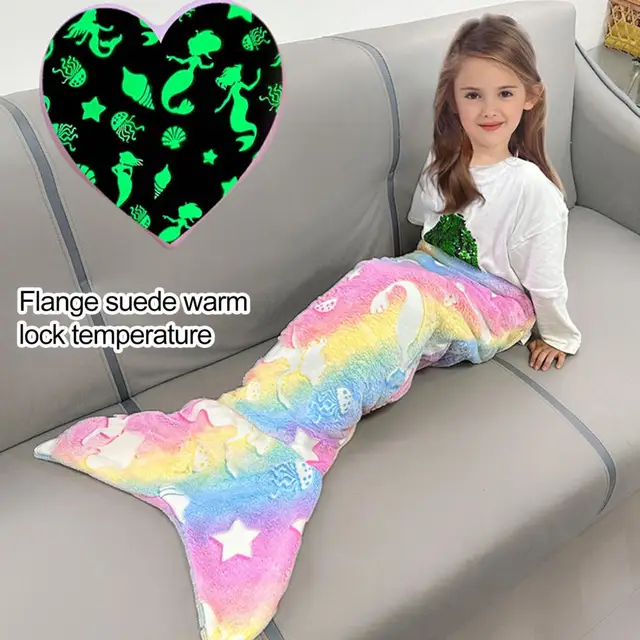 Mermaid Tail Toddler Kids' Mermaid Tail Blanket Super Soft