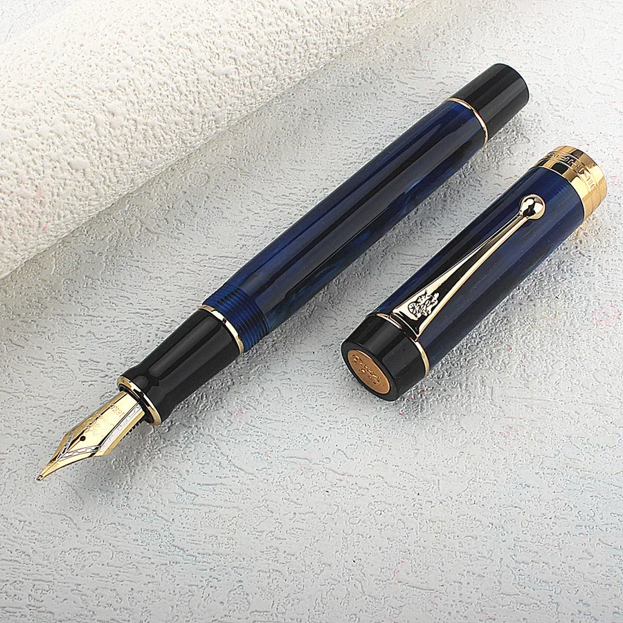 Jinhao 100, Penna stilografica classica in celluloide, colore blu verde