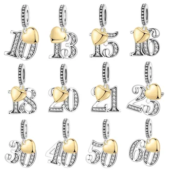 Number Heart Charm 1