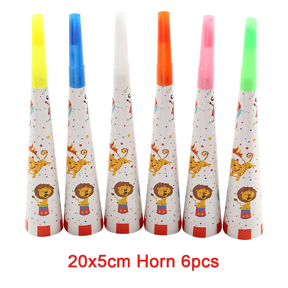 Description Picture 6 of itemCircus Carnival Party Supplies Disposable Tableware Plates Cups Striped Animals Party Kids Birthday Decorations Baby Shower Gift