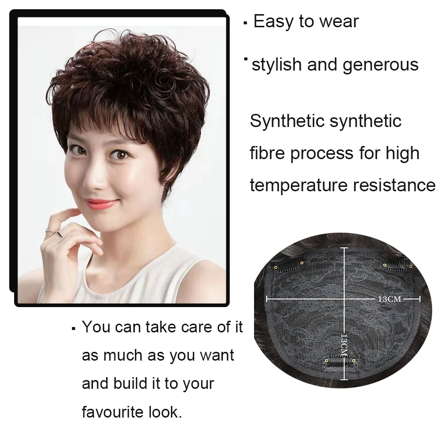 Hair Toppers Bangs 3D Air Hair Bangs Edge Clipped In Extended Hair Piece Wig Cut Top Loss to Cover Gray Increase Volume