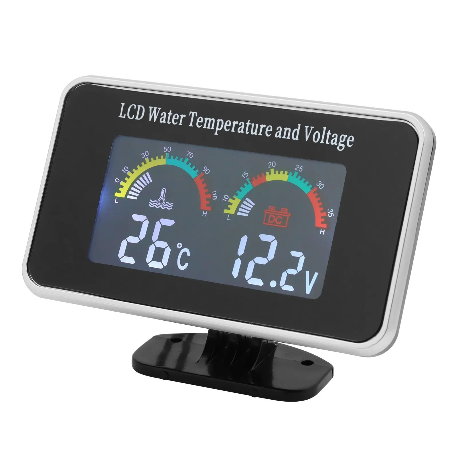 Jauge de température d'eau pour voiture, 2 en 1, affichage numérique,  voltmètre avec support de capteur de 10MM, 12V/24V, pièces de rechange  automobiles universelles - AliExpress