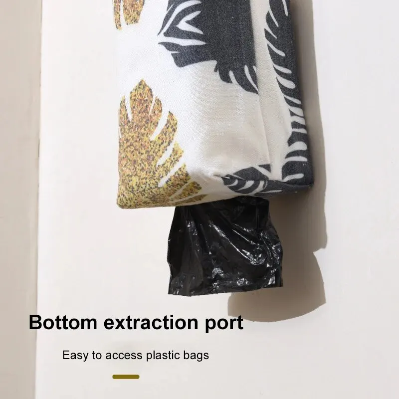 Plastic Bag Holder Garbage Bag Storage Hanging Wall-mounted Splicing Color Pull-out Sorting Debris Storage 1pc