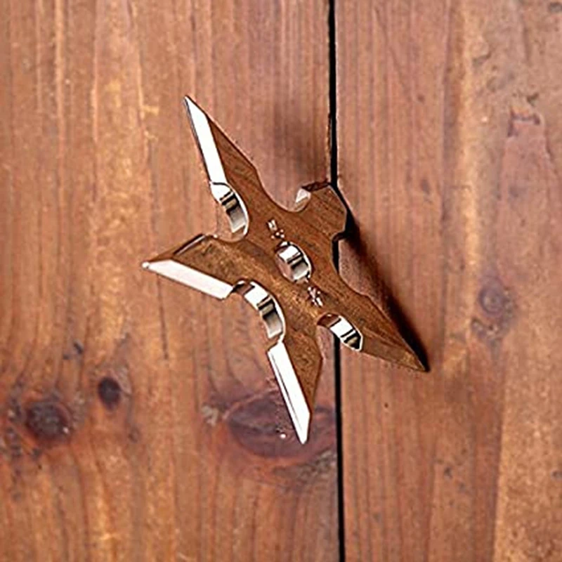 1pcs Teens New Ninja Throwing Star Coat Hooks Holder Bedroom Wall