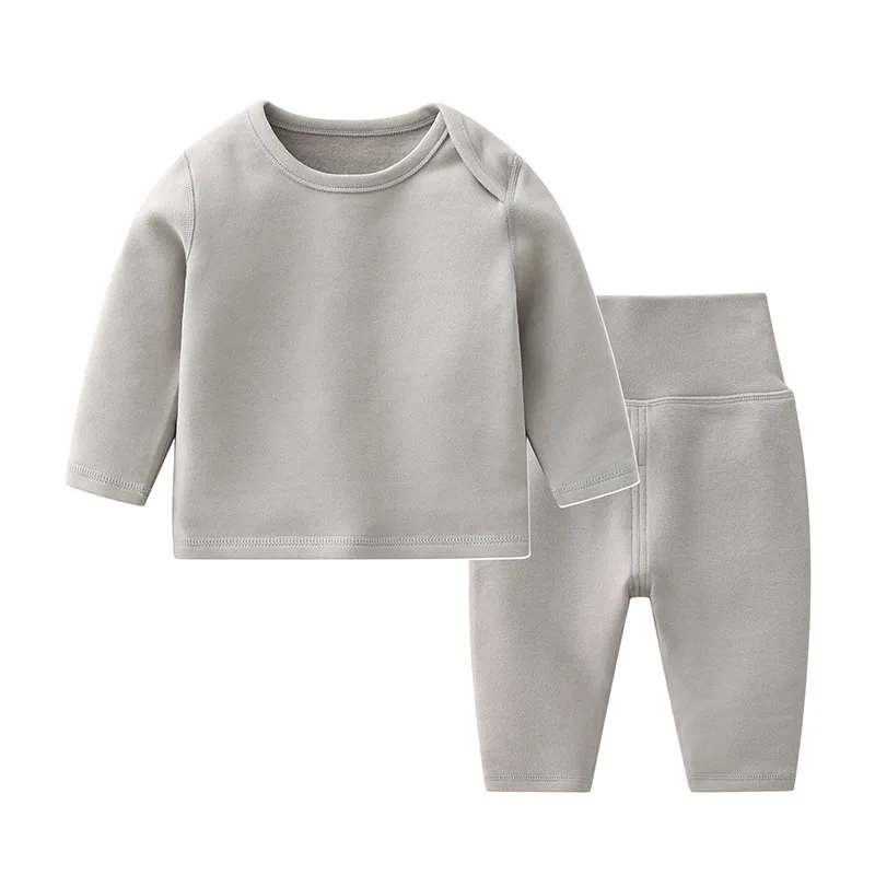 Winter Boys Thermal Underwear Sets Autumn Winter Girls Long Warm Comfortable Children Home Sleepwear Kids Soft Fluff Nightwear baby underwear set