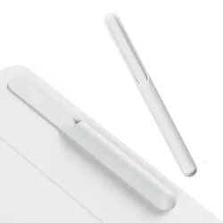 Silicone Self - Adhesive Flexible Pencil Holder - Protective Anti - Loss Stylus Case (White)
