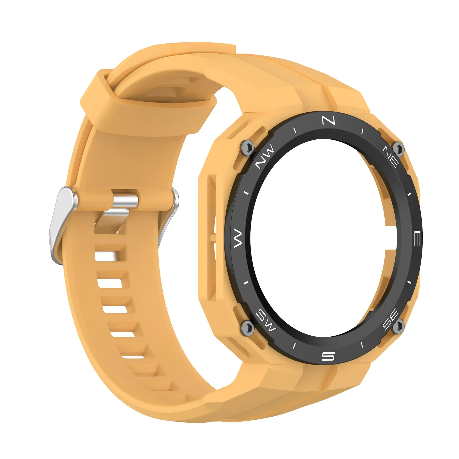 Stylish Silicone Compass Design Case with Strap for Huawei Watch GT Cyber – Premium Replacement Accessory Kit