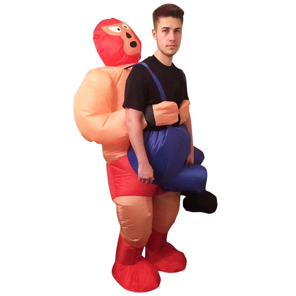 Adult Man Wrestling Fighter Inflatable Costumes Halloween Cosplay Costume Funny Party Role Play Disfraces for Woman Unisex