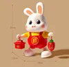 Electric Little Fu Rabbit Baby Toy Can Dance Children's Head Up Practice Training 6