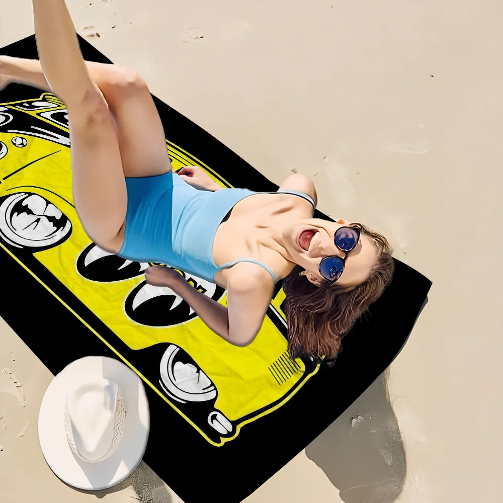 Mooneyes Print Microfiber Beach Towel Absorbent Quick dry Soft Yoga Swimming Resort Mountain Climbing