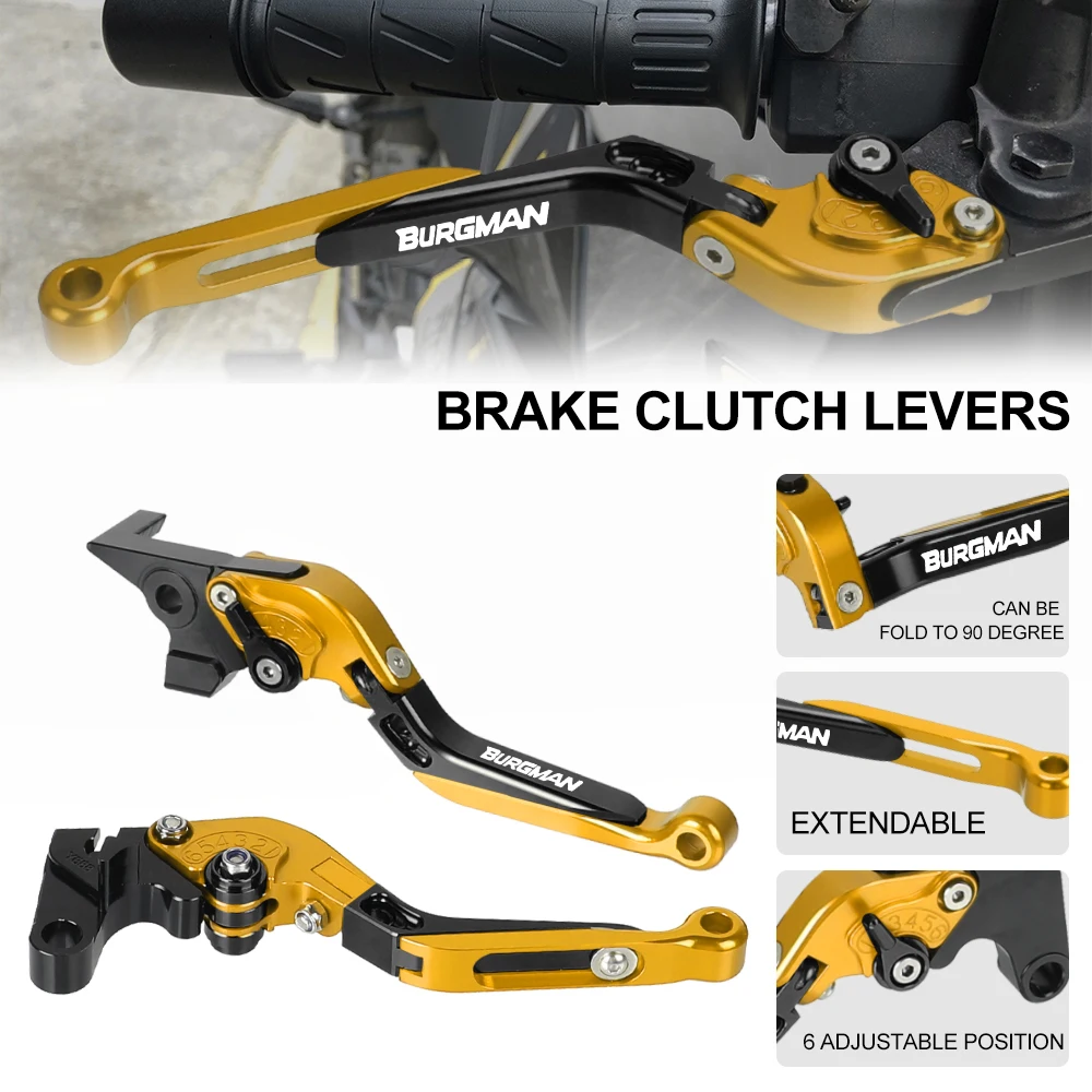 

Регулируемые складные выдвижные рычаги тормозной муфты с ЧПУ для мотоциклов SUZUKI BURGMAN 650 BURGMAN650 2003-2018 2004 2005