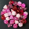 Bescon Polyhedral RPG Dice Full 35pcs Blossom Set, DND Role Playing Game Dice 5X7pcs 2