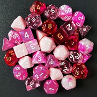 Bescon Polyhedral RPG Dice Full 35pcs Blossom Set, DND Role Playing Game Dice 5X7pcs 2