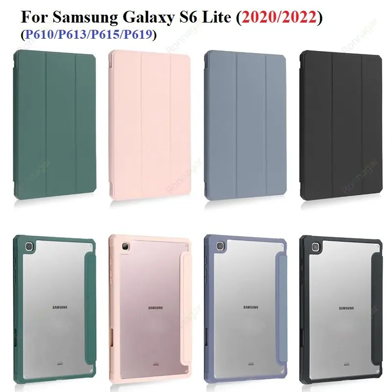 

With Pencil Holder Case for Samsung Galaxy Tab S6 Lite 10.4 2020 2022 Ultra Thin Stand for Tab S6 lite (SM-P613/P619/P610/P615)