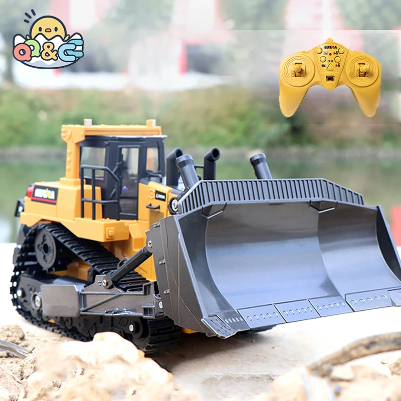 RCBulldozer124RemoteControlLoaderAlloyPlasticEngineeringCar