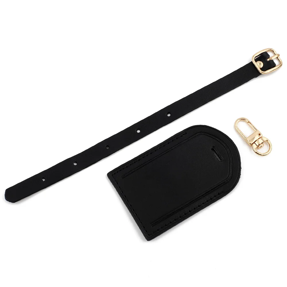 Luxury Leather Luggage Tag for Travel Accessories - Elegant Suitcase & Handbag Identifier