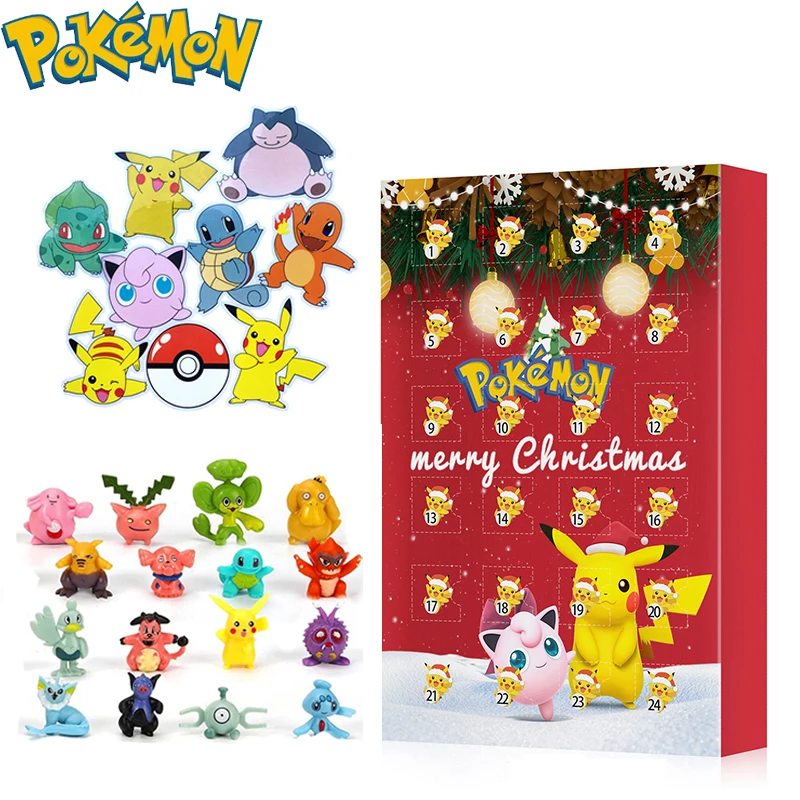Pokémon Holiday Advent Calendar for Kids, Boys & Girls - 24 Piece Gift  Playset - Characters Featured: Pikachu, Eevee, Charmander & More! - 16  Holiday