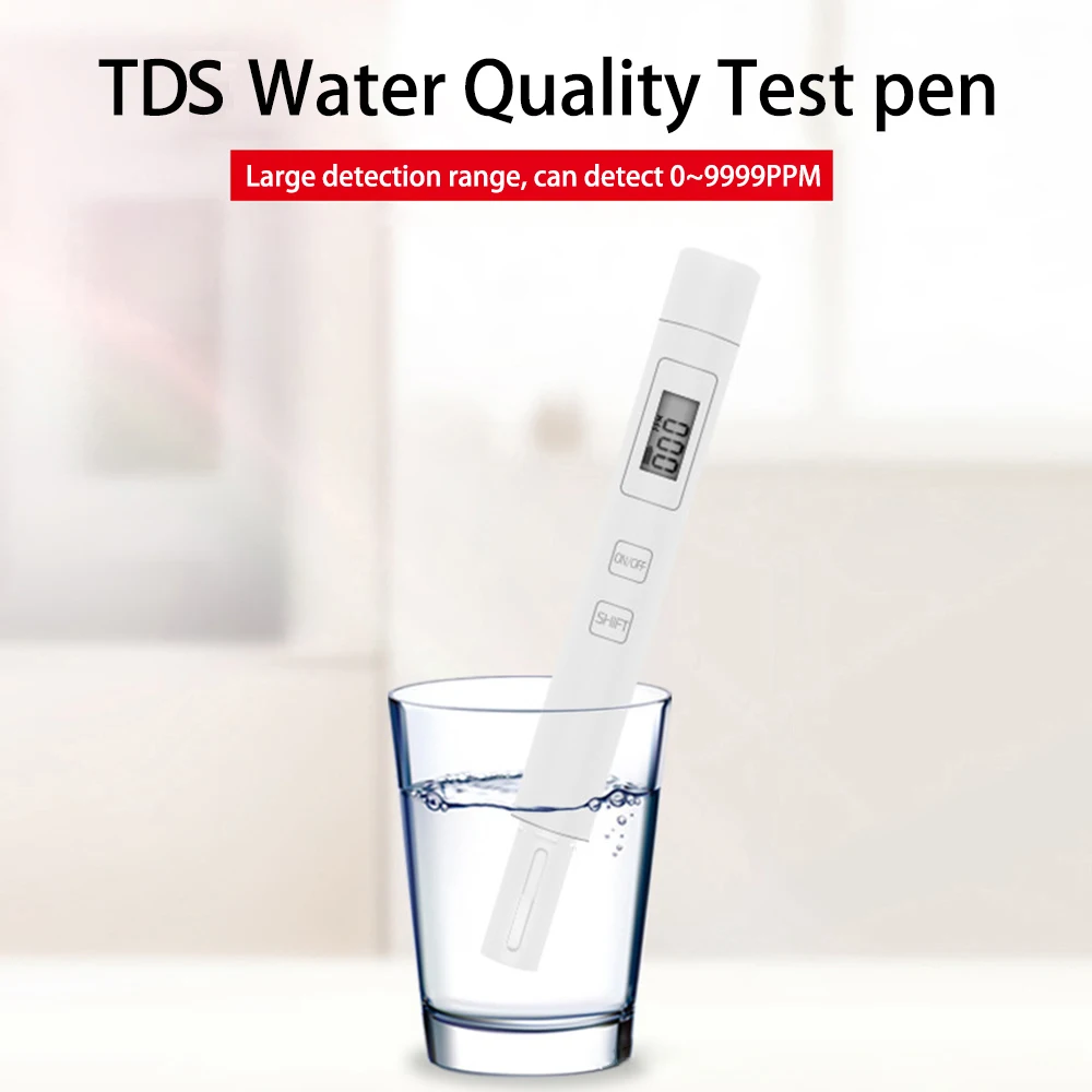 

Тестер TDS, портативный детектор чистоты воды, диапазон измерений 0-9999 PPM