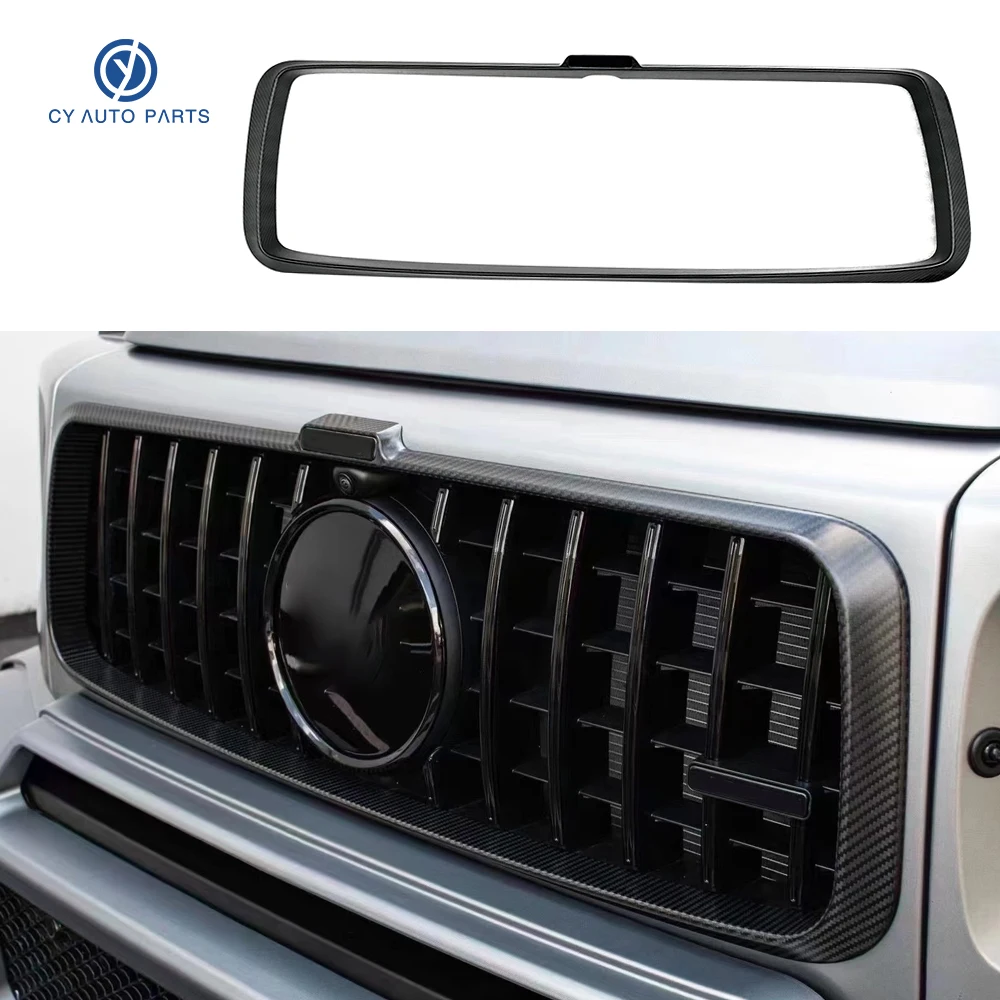 

Dry Carbon Fiber Front Bumper Grille Mesh Cover Outer Frame Cover For Benz G w464 G63