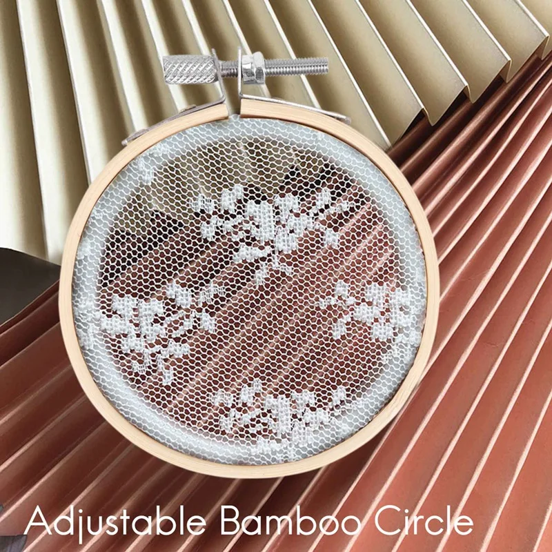 20 Pieces 3 Inch Bamboo Embroidery Hoops Round Wooden Circle Cross Stitch Hoop Round Ring For Art Craft Handy Sewing