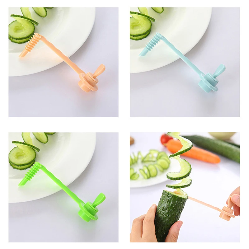 1pc PP Cucumber Spiral Cutter, Multifunction Vegetable Spiral Slicer For  Kitchen