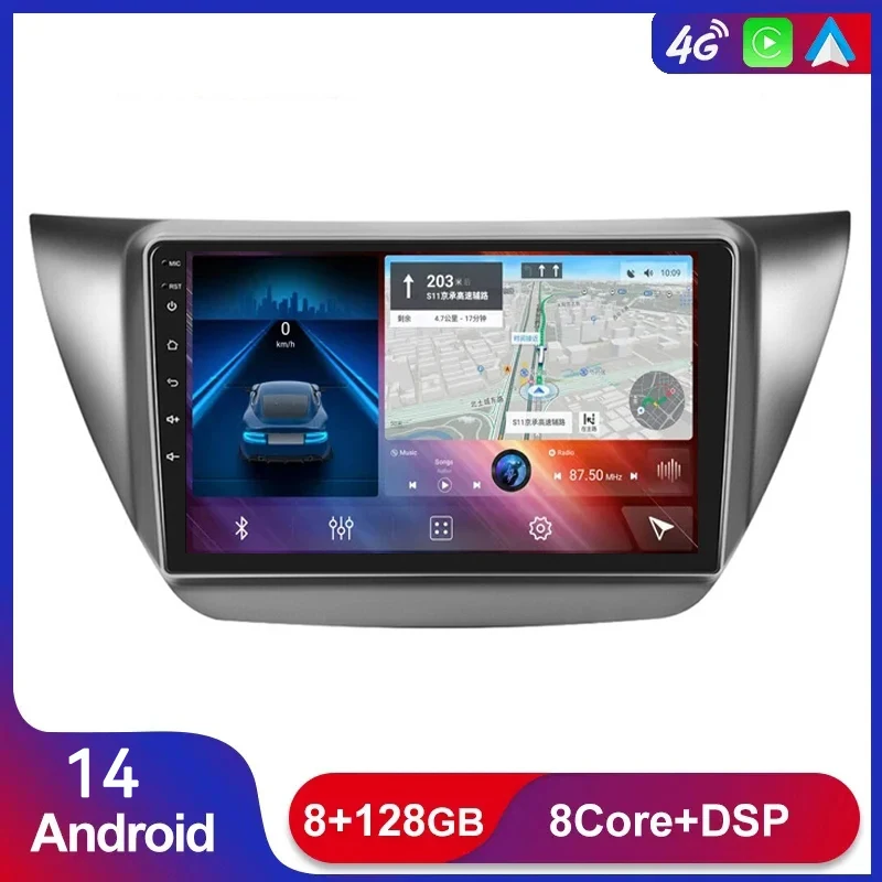 

For Mitsubishi Lancer 9 CS 2000-2010 Android 14 Car Radio Multimedia Video Player 4G+WIFI Carplay DVD Head Unit Stereo Speakers