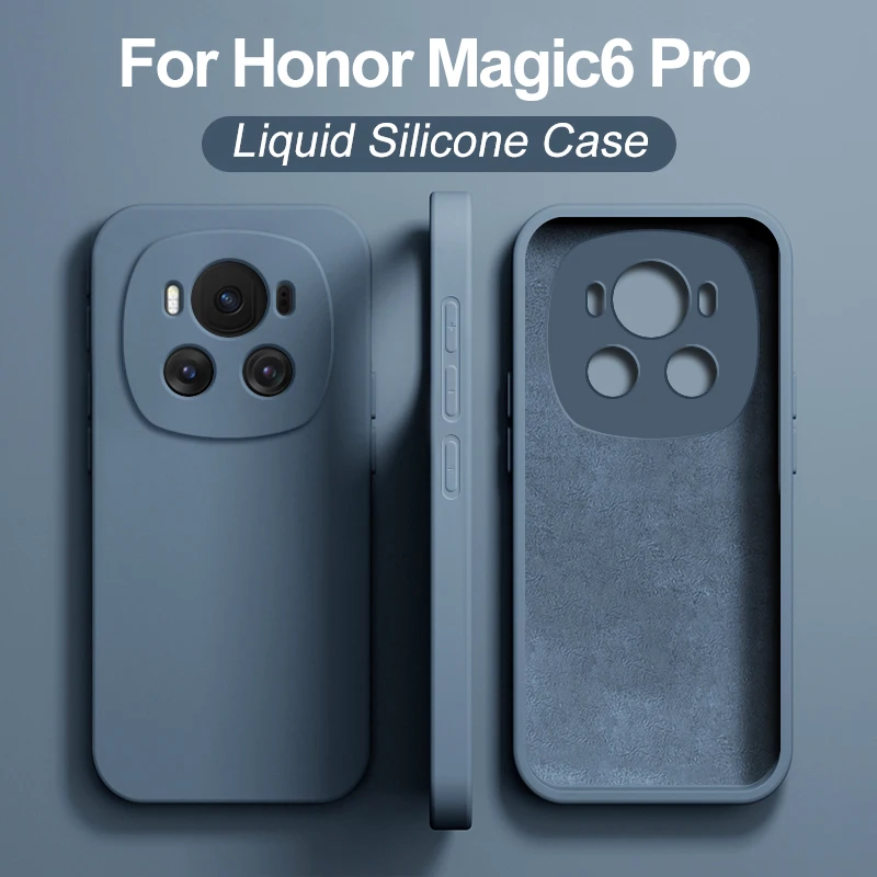 Premium Liquid Silicone Phone Case with Camera Lens Protector