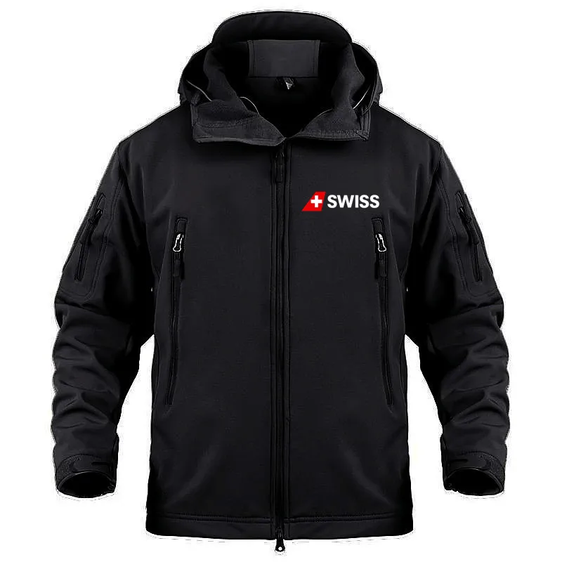 

Куртка мужская уличная на молнии, с капюшоном и несколькими карманами