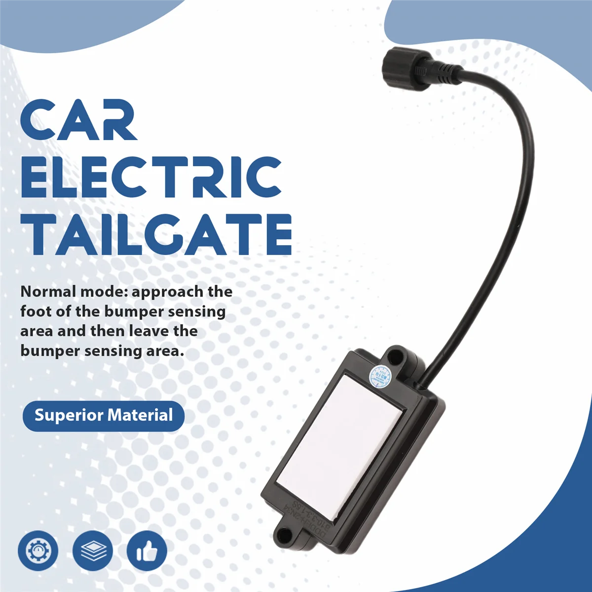  자동차 트렁크 전기 뒷문 킥용 577K 자동 풋 페달 센서(검은색)