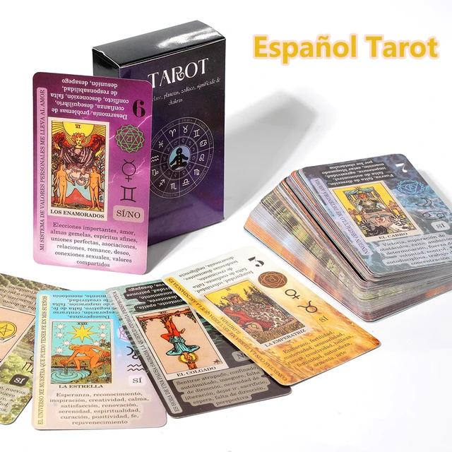 Tarot español para principiantes, Tarot con significado en ellos en las  tarjetas, palabras clave, Chakra invertida, elemento del - AliExpress