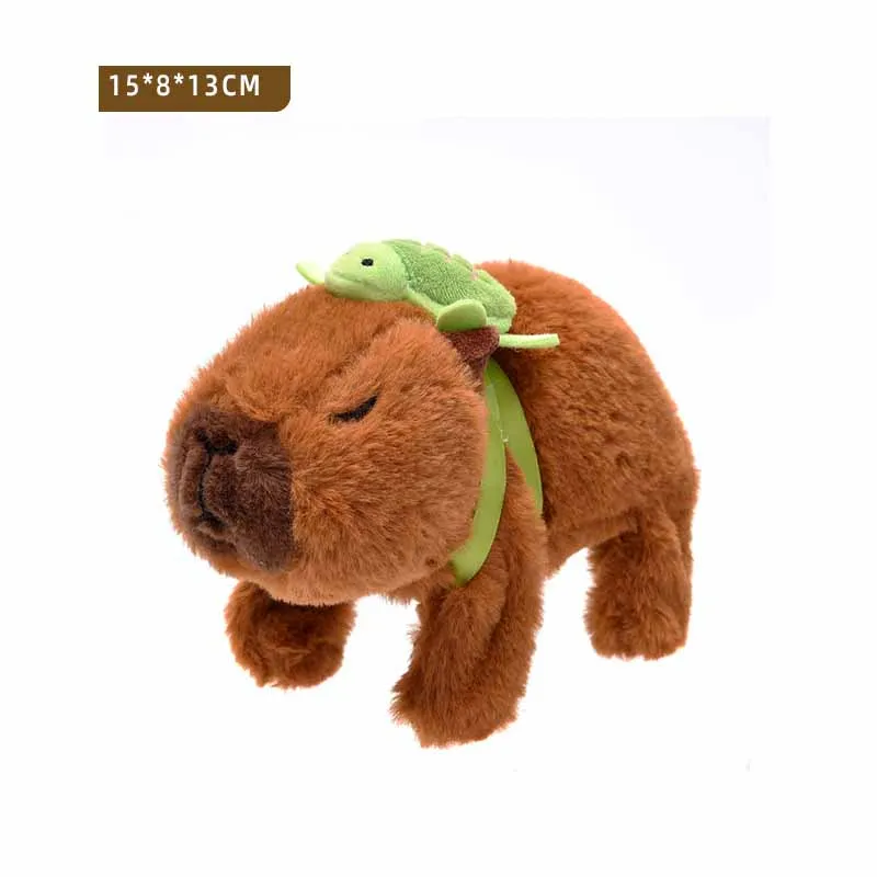 Cute Simulation Electric Plush Pull String Capybara Doll Toy Walking And Bark Electric Pet Baby Toddler Interactive Toys
