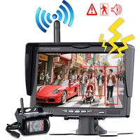 Caméra de recul sans fil caméra de recul BSD 7 pouces moniteur AHD1080P pour camion Bus RV camping-car remorque pelle pick-up 3