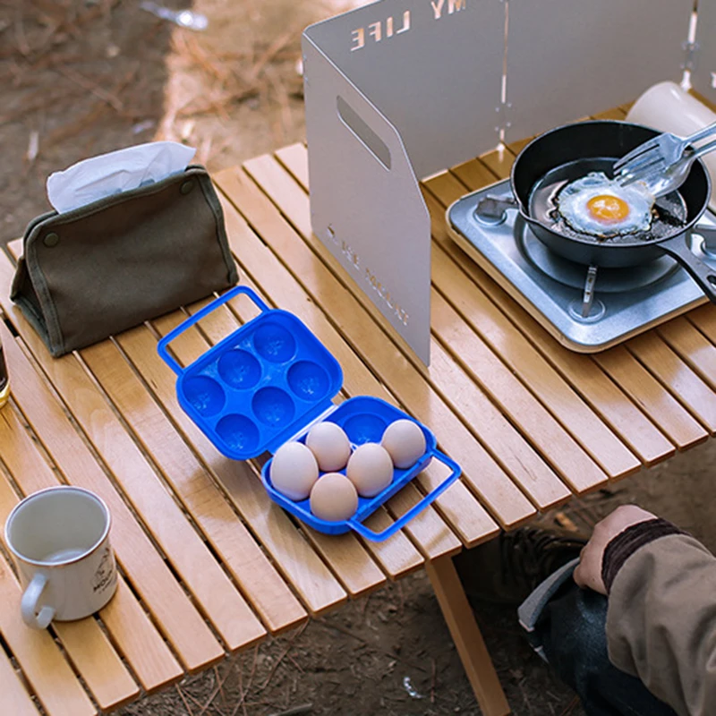 6/12 Grid Egg Storage Box Plastic Travel Portable Kitchen Utensils Outdoor Picnic BBQ Camping Tableware Camping Gear portable tableware egg storage box