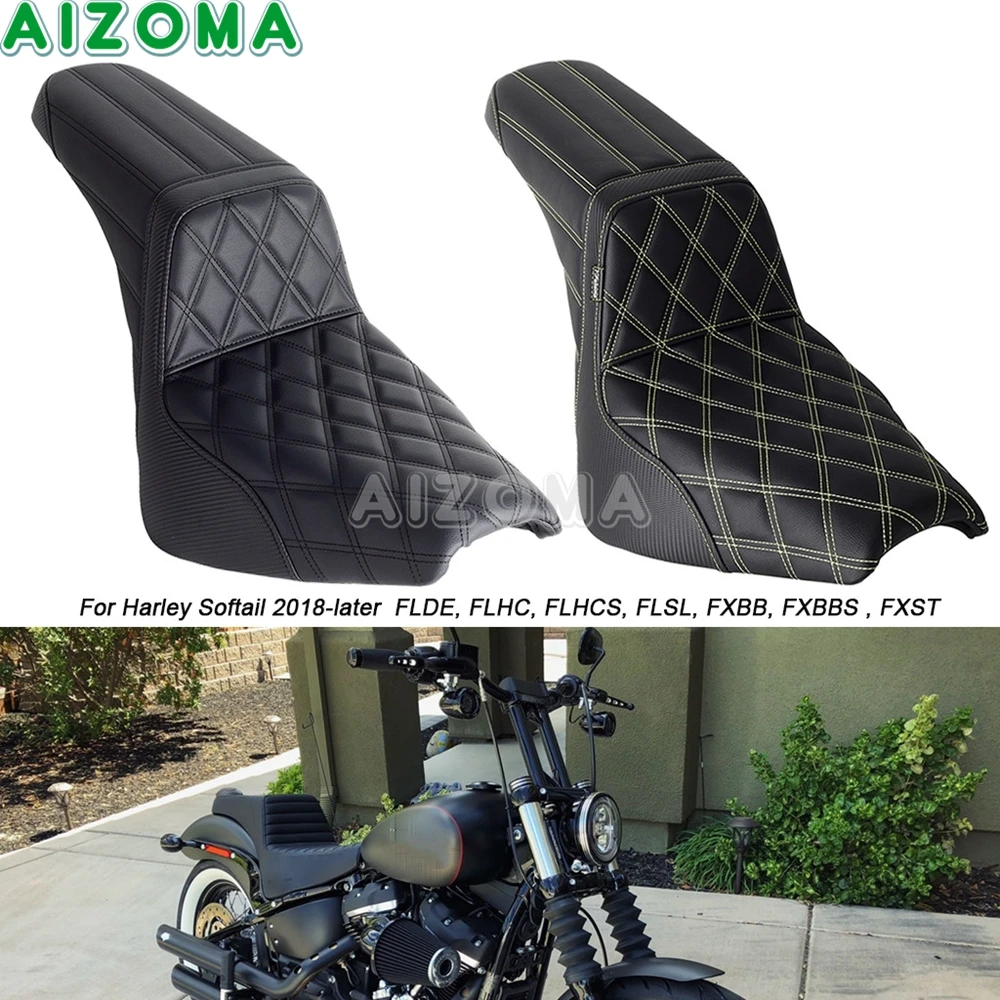 

Переднее и заднее сиденье пассажирского сиденья для Harley Softail Slim Deluxe Heritage Classic FXST Street Bob, двухместное сиденье 2018-24