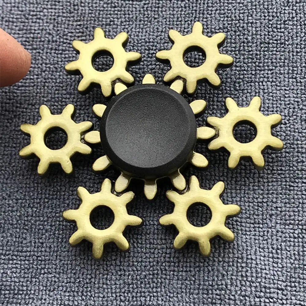 Metal Fidget Gyro Toy Brass Color Zinc Alloy Metal Hand Spinner Dice Exterior Smooth Spiner Gyro Toy Kid ADHD Anxiety 6