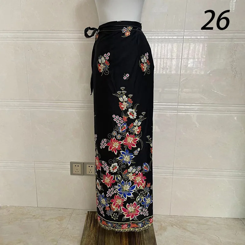 Summer Traditional Dai Ethnic Thai Clothes Women Traditional Vietnamese Long Skirt Ethnic Dance Costume Sarong Dai Tube Skirts
